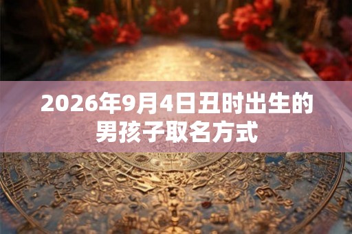 2026年9月4日丑时出生的男孩子取名方式