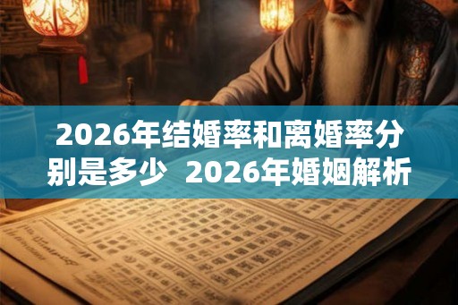 2026年结婚率和离婚率分别是多少  2026年婚姻解析报告