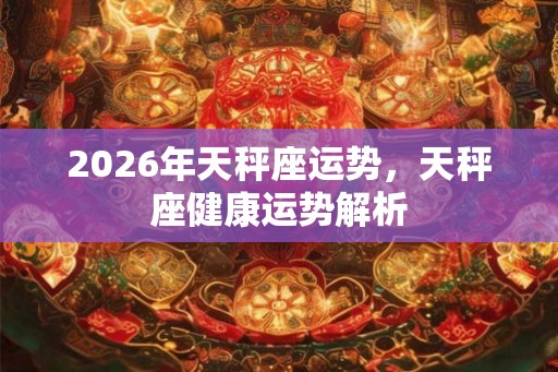 2026年天秤座运势，天秤座健康运势解析