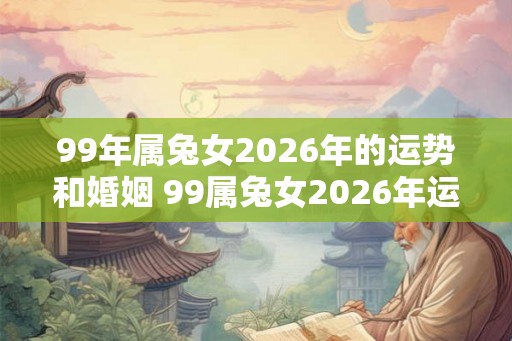 99年属兔女2026年的运势和婚姻 99属兔女2026年运势及婚姻如何