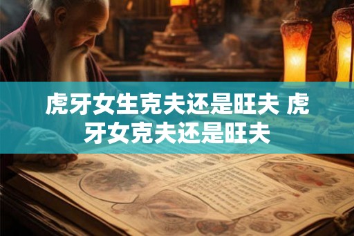 虎牙女生克夫还是旺夫 虎牙女克夫还是旺夫
