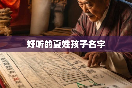 好听的夏姓孩子名字 好听的夏姓孩子名字