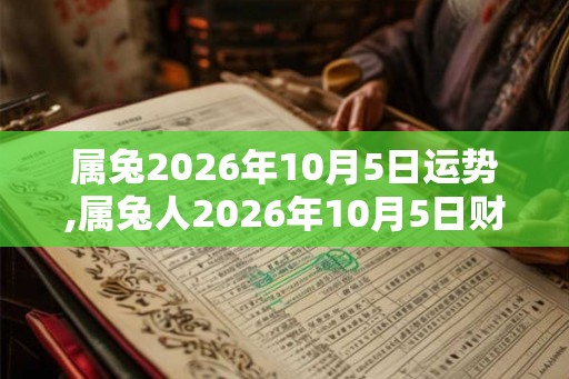 属兔2026年10月5日运势,属兔人2026年10月5日财运,生肖兔2026年10月5日运势