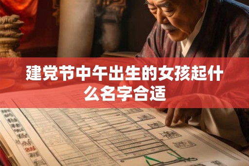 建党节中午出生的女孩起什么名字合适 建党节中午出生的女孩起什么名字合适