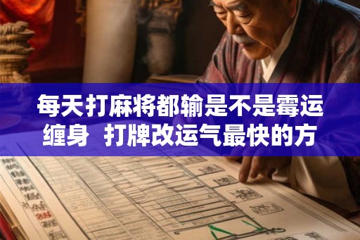 每天打麻将都输是不是霉运缠身  打牌改运气最快的方法