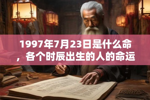 1997年7月23日是什么命,各个时辰出生的人的命运 1997年7月23日是什么命,各个时辰出生的人的命运