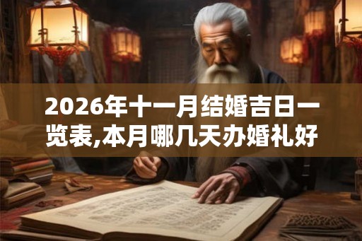 2026年十一月结婚吉日一览表,本月哪几天办婚礼好 2026年十一月结婚吉日一览表,本月哪几天办婚礼好