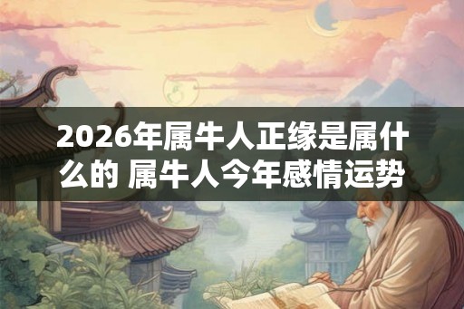 2026年属牛人正缘是属什么的 属牛人今年感情运势如何 2026年属牛人正缘是属什么的 属牛人今年感情运势如何