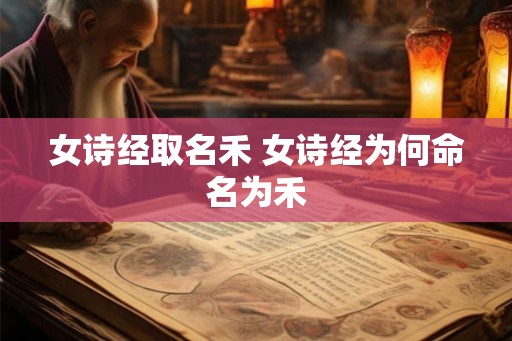 女诗经取名禾 女诗经为何命名为禾