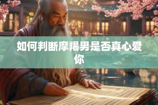 如何判断摩羯男是否真心爱你
