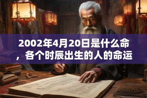 2002年4月20日是什么命，各个时辰出生的人的命运