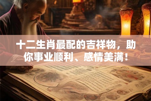 十二生肖最配的吉祥物，助你事业顺利、感情美满！