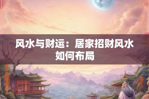 风水与财运：居家招财风水如何布局