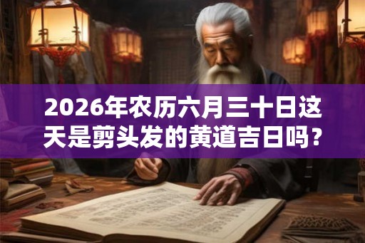 2026年农历六月三十日这天是剪头发的黄道吉日吗? 2026年农历六月三十日这天是剪头发的黄道吉日吗?