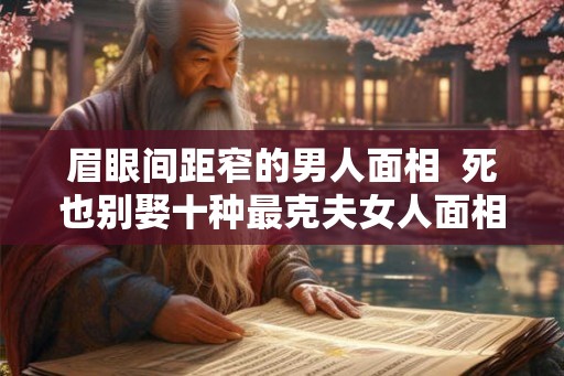 眉眼间距窄的男人面相  死也别娶十种最克夫女人面相