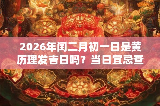 2026年闰二月初一日是黄历理发吉日吗?当日宜忌查询 2026年闰二月初一日是黄历理发吉日吗?当日宜忌查询