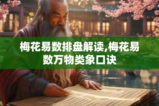 梅花易数排盘解读,梅花易数万物类象口诀