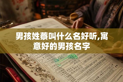 男孩姓蔡叫什么名好听,寓意好的男孩名字