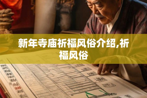 新年寺庙祈福风俗介绍,祈福风俗