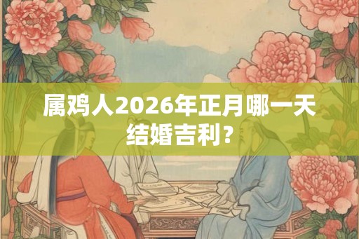 属鸡人2026年正月哪一天结婚吉利？