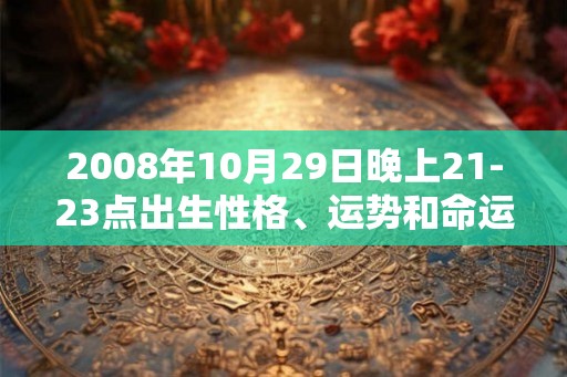 2008年10月29日晚上21-23点出生性格、运势和命运