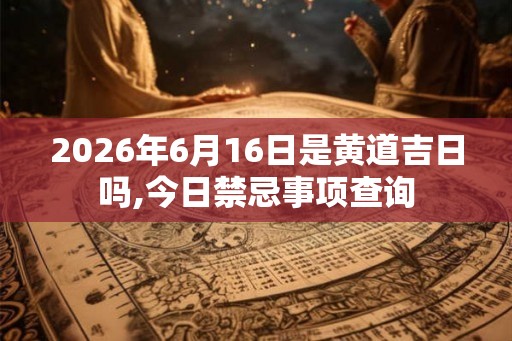 2026年6月16日是黄道吉日吗,今日禁忌事项查询