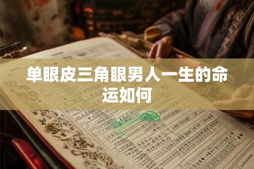 单眼皮三角眼男人一生的命运如何