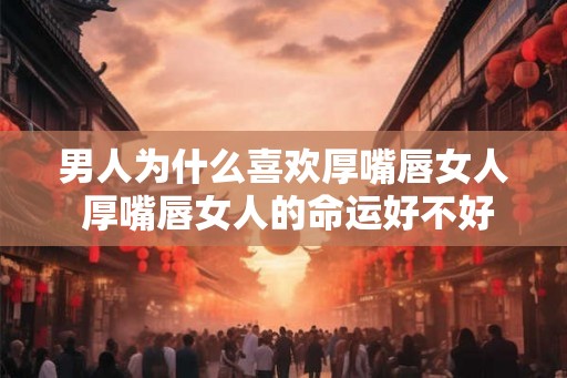男人为什么喜欢厚嘴唇女人 厚嘴唇女人的命运好不好
