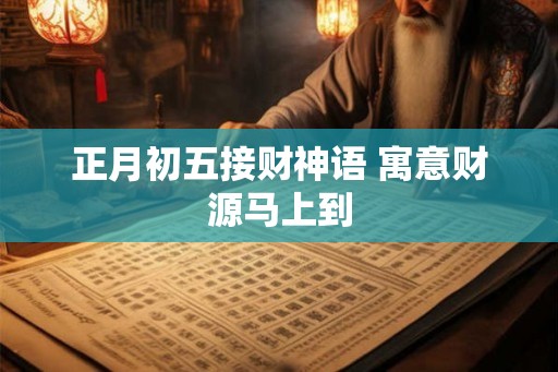正月初五接财神语 寓意财源马上到 正月初五接财神语 寓意财源马上到