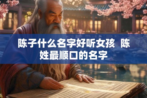 陈子什么名字好听女孩 陈姓最顺口的名字 陈子什么名字好听女孩 陈姓最顺口的名字