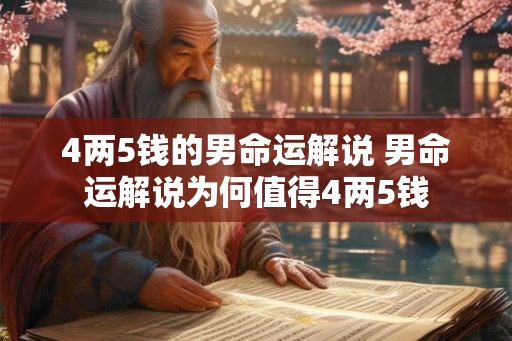 4两5钱的男命运解说 男命运解说为何值得4两5钱