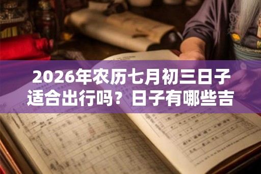 2026年农历七月初三日子适合出行吗？日子有哪些吉时？