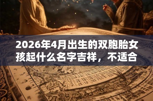 2026年4月出生的双胞胎女孩起什么名字吉祥，不适合用哪些字