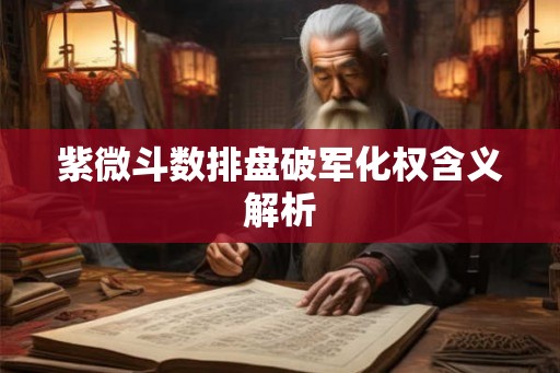 紫微斗数排盘破军化权含义解析