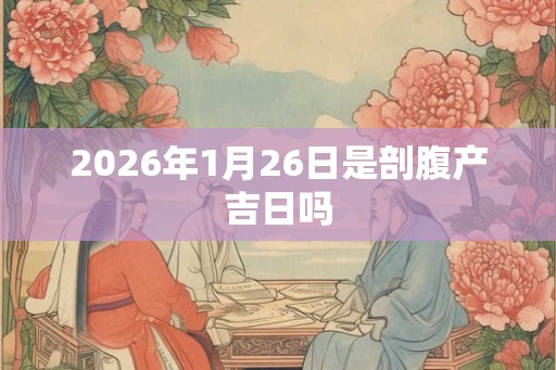 2026年1月26日是剖腹产吉日吗