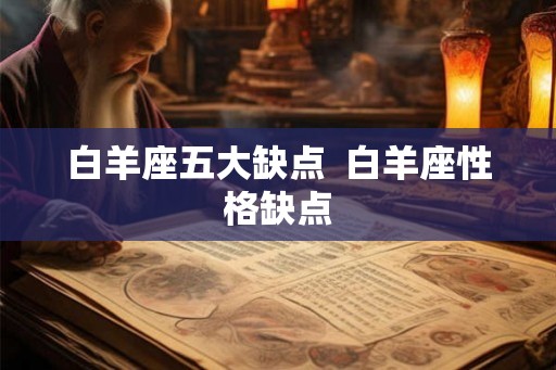 白羊座五大缺点  白羊座性格缺点
