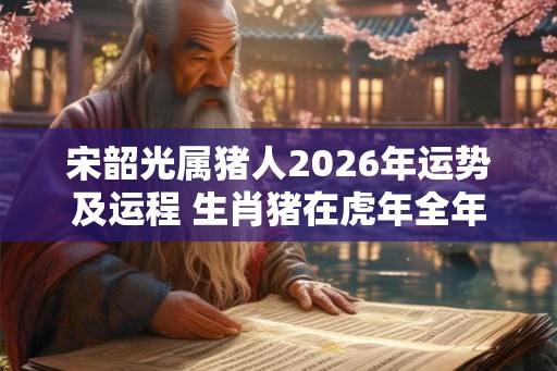 宋韶光属猪人2026年运势及运程 生肖猪在虎年全年每月运势如何 宋韶光属猪人2026年运势及运程 生肖猪在虎年全年每月运势如何