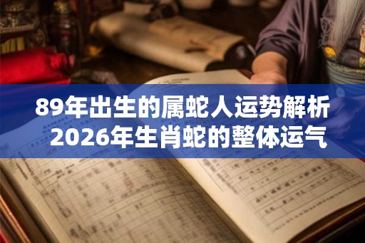 89年出生的属蛇人运势解析  2026年生肖蛇的整体运气