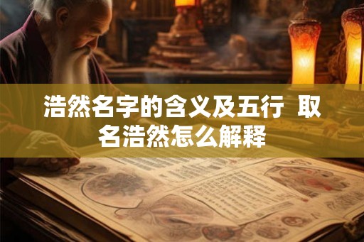 浩然名字的含义及五行  取名浩然怎么解释
