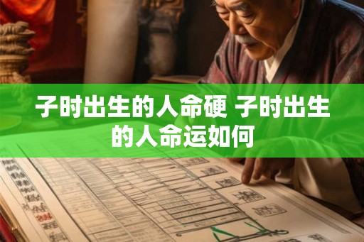 子时出生的人命硬 子时出生的人命运如何