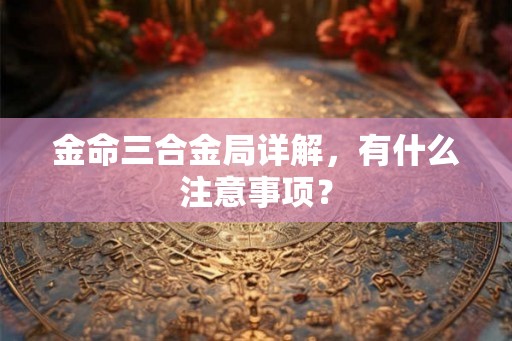 金命三合金局详解，有什么注意事项？