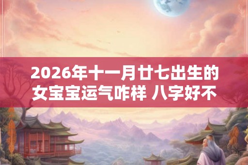 2026年十一月廿七出生的女宝宝运气咋样 八字好不好