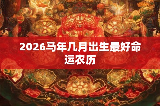 2026马年几月出生最好命运农历