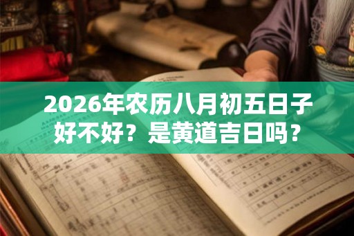 2026年农历八月初五日子好不好？是黄道吉日吗？
