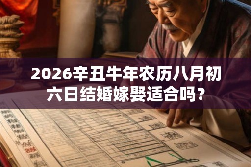 2026辛丑牛年农历八月初六日结婚嫁娶适合吗？