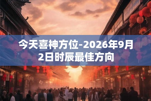 今天喜神方位-2026年9月2日时辰最佳方向