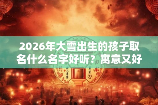 2026年大雪出生的孩子取名什么名字好听？寓意又好？