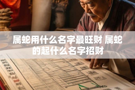 属蛇用什么名字最旺财 属蛇的起什么名字招财