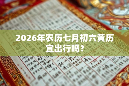 2026年农历七月初六黄历宜出行吗? 2026年农历七月初六黄历宜出行吗?