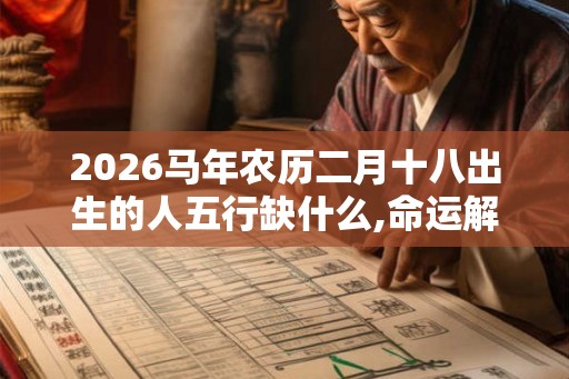 2026马年农历二月十八出生的人五行缺什么,命运解析八字起名